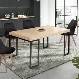 IDMarket Idmarket - Toronto Mesa Consola Extensible 6 Plazas 140 Cm Dise&ntilde;o Industrial