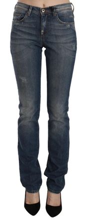Ermanno Scervino Blauwe Gewassen Bootcut Casual Denim Broek Jeans