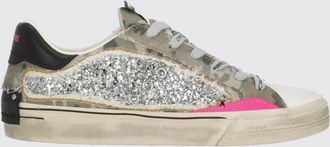 Crime London Sneakers Deconstructed in pelle used e glitter