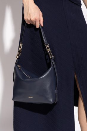 Furla Tonie Mini Shoulder Bag, Womens, Navy Blue