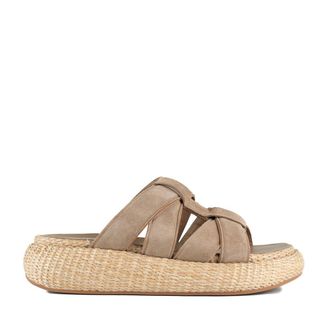 Ash High Suede And Raffia Slipper