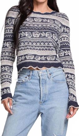 Saltwater Luxe Layla Cropped Sweater In Midnight