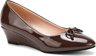 Unze Women KANELO Comfortable Wedge Courts UK Size 3-8 Coffee