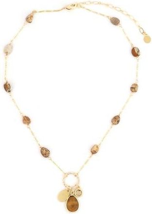 Panacea Teardrop Pendant Necklace in Brown at Nordstrom Rack