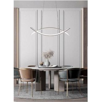 Trade Shop Trade Shop - L&aacute;mpara Colgante Moderna 2 L&iacute;neas Curvas Cruzadas Luz 4000k 6500k Lp-27