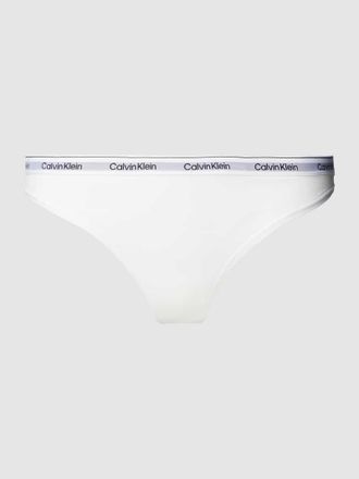Calvin Klein Underwear String in unifarbenem Design in Weiss, Größe XL