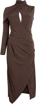 Pinko Pinko, Kleedjes, Dames, Bruin, XS, Cadillaca Midi Jurk