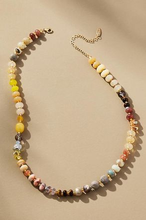 Anthropologie Rainbow Stone Necklace