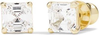 Melinda Maria Queen Cubic Zirconia Stud Earrings in Gold-White at Nordstrom