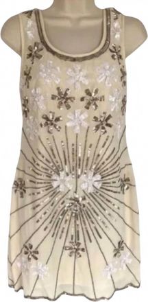 Asos Maya Sequin Beaded Dress In Ivory Multi