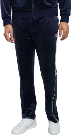 Fila Fio Velours Rechte Joggingbroek, Blauw