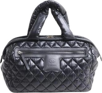 Chanel Pre-owned Vintage Nylon Handbag - Dames - Vintage Handtas - Zwart - ONE Size - Nylon - Vintage