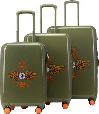 Von Dutch Eyeflight 3Pc Expandable Hardside Spinner Luggage Set