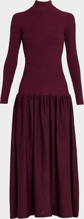 Retrofête Bandini Knit Drop-Waist Maxi Dress