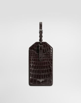 Dolce & Gabbana Alligator Eyewear Case - Man Wallets And Small Leather Goods Brown Onesize