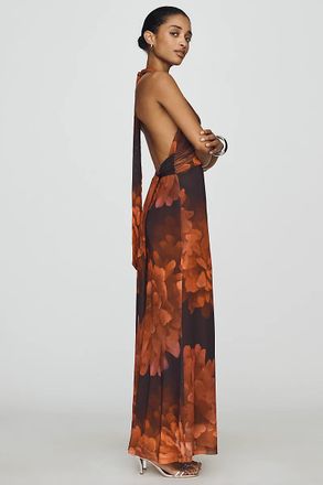 Bardot Elera Mesh Halter Maxi Dress