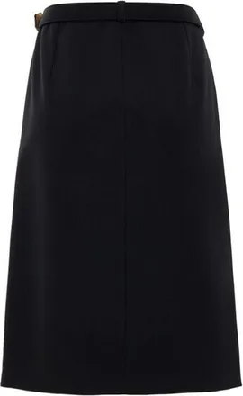 Gucci Womens Black Wool Midi Skirt