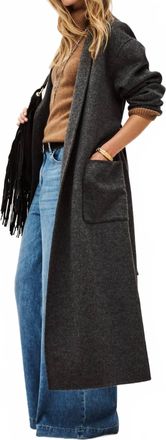 BA&SH Kay Midi-Length Coat In Anthracite