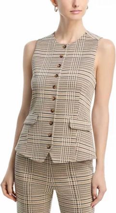 Rag & Bone Irina Long Vest In Tan Multi