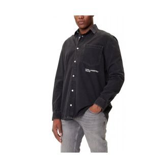 Karl Lagerfeld Hombre, Camisas, Negro, Talla: L