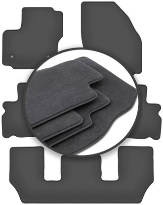 OEM Alfombrillas Premium Para Ford Galaxy Mk2 Fl 7 Plazas (2012-2015)