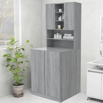 vidaXL Armario De Lavadora Gris Sonoma 70,5x25,5x90 Cm Vidaxl