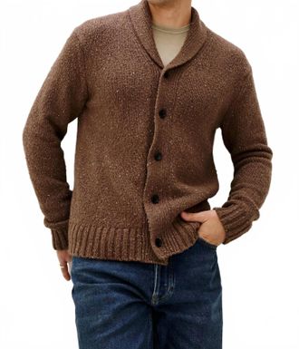 Rails Corden Knitted Cardigan In Chestnut Speckle