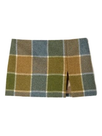 Miu Miu Minigonna a quadri - Verde