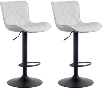 Clp Clp - Set De 2 Taburetes De Bar Emma Blanco Simil Cuero