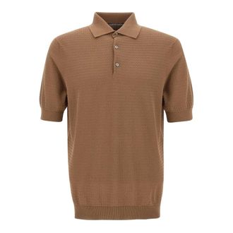 FILIPPO DE LAURENTIIS Truien & Vesten, Heren, Bruin, L, Katoen, Polo Shirt