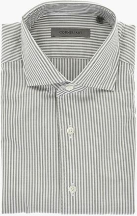 Corneliani Cotton Awning Shirt with French Collar size 42