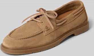 Tommy Hilfiger Loafer aus echtem Rindsvelours in Beige, Gr&ouml;&szlig;e 36