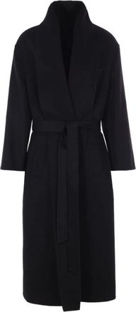 Tom Ford Belted Coats, male, Black, L, Double Splittable Virgin Wool & Cashmere Coat