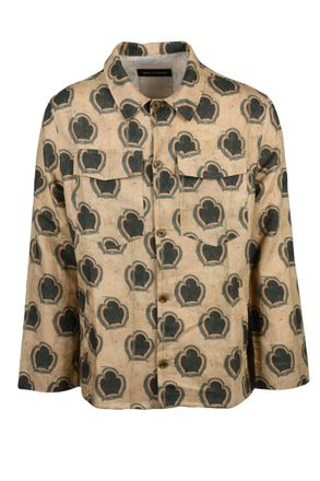 White Sand Linen Cotton Jacket - Beige