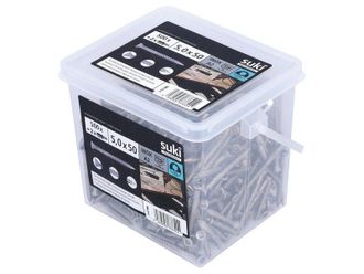 Suki Paquete De 500 Tornillos Para Terraza Suki De Acero Inoxidable Con Cabeza Avellanada, &Oslash;5 X L.50 Mm Suki