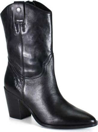 Diba GLAM GIRL Leather Western Mid-Calf Boot in Black at Nordstrom, Size 8.5