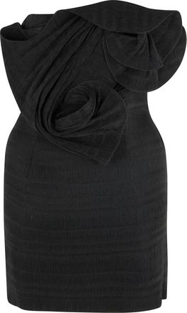 Magda Butrym Jurk - Dames - Feestkleedjes - Zwart - 2XS - Leer - Kleedjes