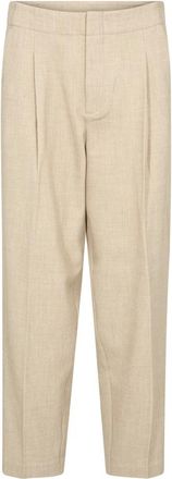 Mos Mosh MMLeysa Flair Pant - Dames - Broeken - Beige - XL - Leer - Broeken