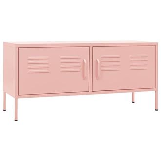 Berkfield Home TV Cabinet Pink 105x35x50 cm Steel | Size: 105 x 35 x 50 cm