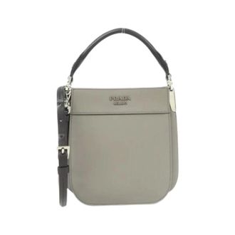 Prada Pre-owned Handbags, female, Gray, Size: ONE SIZE Pre-owned City Calf Shoulder Bag