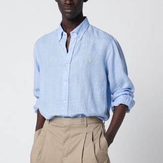 Polo Ralph Lauren Camicia button-down azzurra in lino