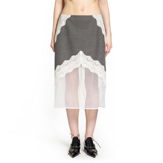 Jil Sander Wool Canvas Skirt