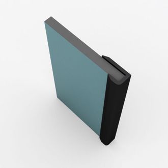 Aurlane Set di 2 Profili di finitura in Alluminio Nero Opaco per pannelli murali - 10x5x2100 mm