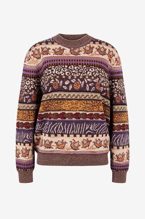 Ulla Johnson Pullover mit Rundhalsausschnitt aus Rayon und Wolle Lara