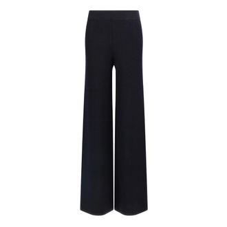 Max Mara Marzia Trousers - female - Max Mara Studio - Wide Trousers - Blue - XS - Trousers