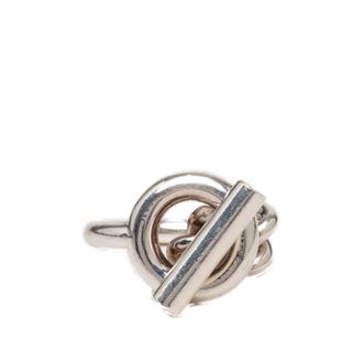 Herm&egrave;s Silver 925 Band Ring (Pre-Owned)