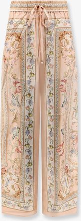 Zimmermann Pantaloni Roselight in seta con stampa Pink Tapestry Floral - ZIMMERMANN - gender_Woman