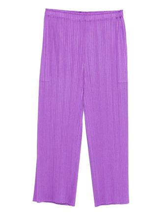 Pleats Please Issey Miyake August pleated pocket trousers - Purple