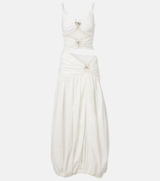 CHRISTOPHER ESBER Orbit cutout ruched jersey maxi dress