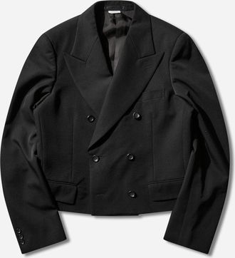 Comme Des Gar&ccedil;ons Men s Double-Breasted Cropped Blazer Black